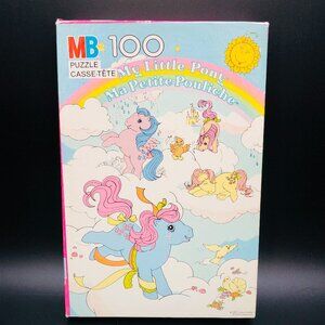 Vintage 80s My Little Pony Dancing Clouds Jigsaw Puzzle: 100 pcs - Complete